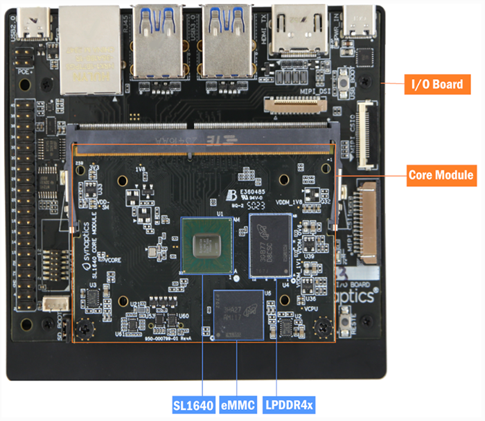 机械图纸 - Synaptics SL1640 评估套件